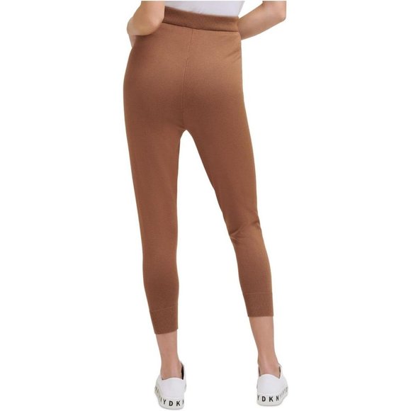 NWT DKNY Womens Knit Drawstring Jogger Pants P1HQADA4 XL Luggage Brown - Picture 3 of 3